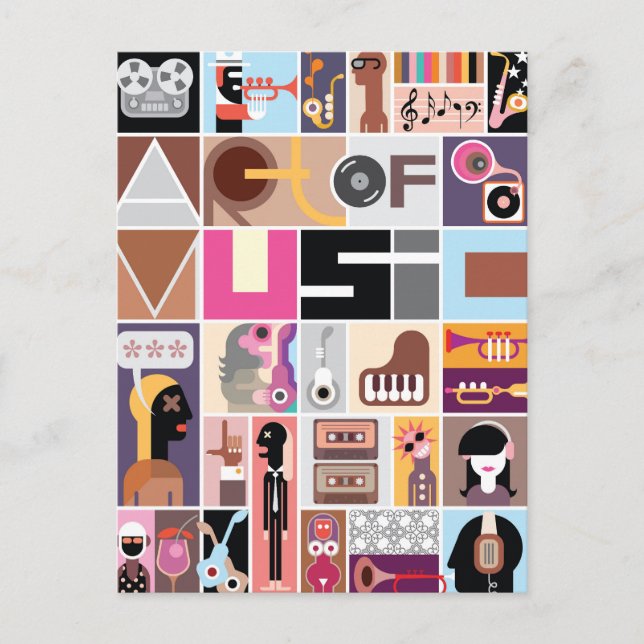 Carte Postale Art de la musique (Devant)
