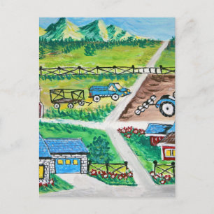 Carte Postale Art de la scène agricole
