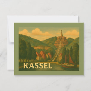 Carte Postale Art de la ville de Cassel en Allemagne