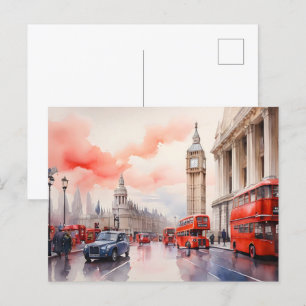 Carte Postale Art de l'aquarelle à Londres