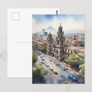 Carte Postale Art de l'aquarelle au Mexique