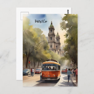 Carte Postale Art de l'aquarelle au Mexique