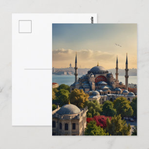 Carte Postale Art de l'aquarelle d'Istanbul