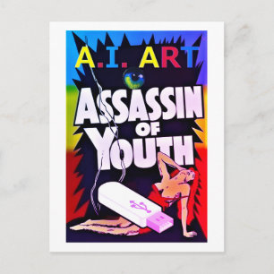 Carte Postale Art de l'I.A. - Assassin de la jeunesse