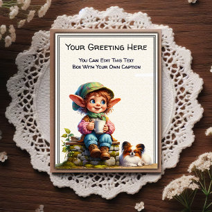 Carte Postale Art de livre illustré de sentiment fantaisiste au 