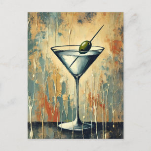 Carte Postale Art de Martini en techniques mixtes du milieu du s