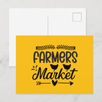 Art de mots de marché de fermiers amusant