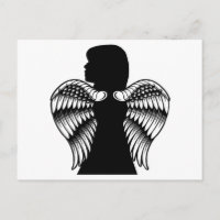 art de silhouette de petite fille ange enfant