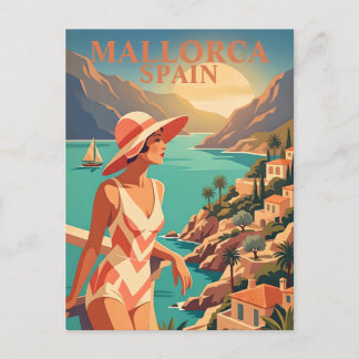 Carte Postale Art de souvenir moderne de Majorque Côte espagnole