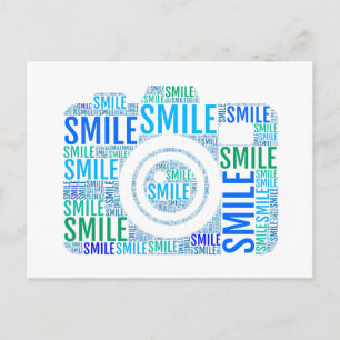 Carte Postale Art de texte, design de texte sourire