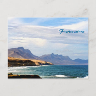 Carte Postale Art de voyage sur la côte océanique de Fuerteventu