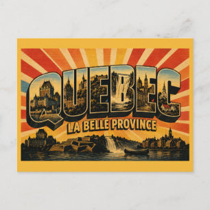 Carte Postale Art de voyage vintage de la province de Québec