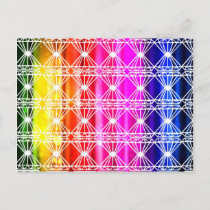 Carte Postale Art déco chakra couleurs belle élégante chic fun