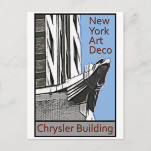Carte Postale Art déco de New York - Chrysler construisant Eagle