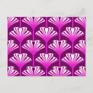 Carte Postale Art déco Lily, Améthyste violet et orchidée