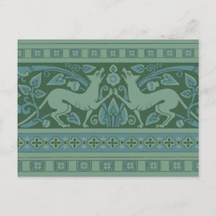 Carte Postale Art Déco Nouveau Chien Nature Motif animal