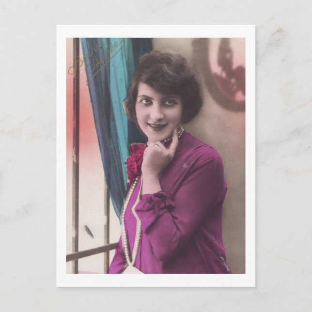 Carte postale Art Déco Woman Portrait des années 1 (Devant)