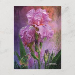 Carte postale Art Déesse Rose