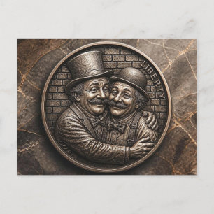 Carte Postale Art des clowns sur nickel Hobo de 1937