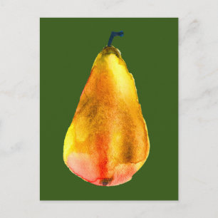 Carte Postale Art des fruits à poires d'or