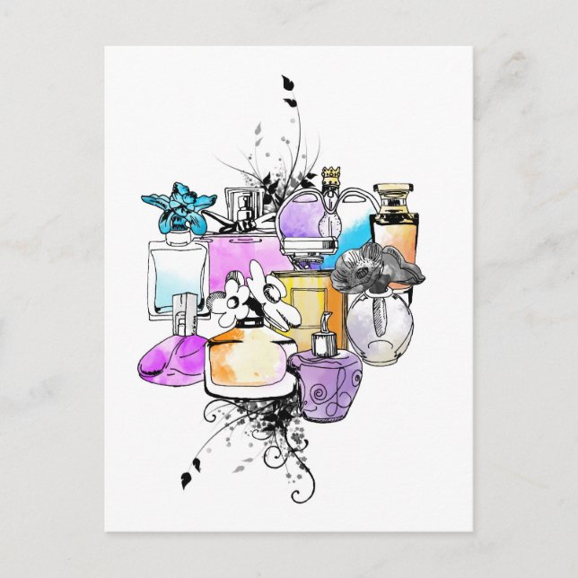 Carte Postale Art des parfums (Devant)