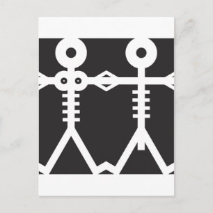 Carte Postale Art d'icône de squelettes