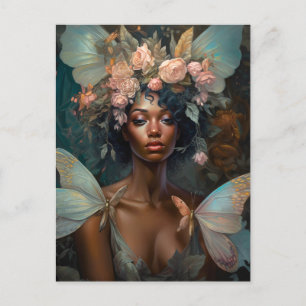Carte Postale Art d'Imaginaire Fée Noire Africain