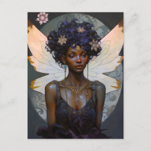 Carte Postale Art d'Imaginaire Fée Noire Africain