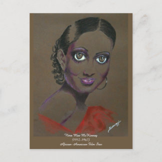 Carte Postale Art d'Orig/carte postale noire de Filmstar Nina