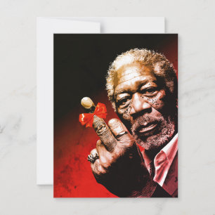 Carte Postale Art du majeur avec nœud rouge