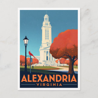 Carte Postale Art du Mémorial maçonnique d'Alexandrie Virginie