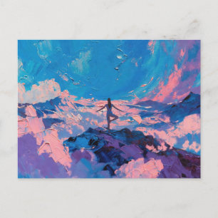 Carte Postale Art du Yoga : Beauté équilibrée (Peinture à l'huil