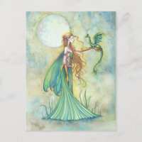 Art fantastique de Fée verte et Dragon