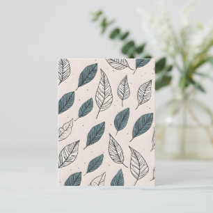 Carte Postale Art feuille Boho