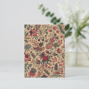 Carte Postale Art floral de la tapisserie