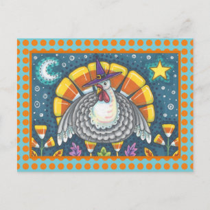 CARTE POSTALE ART FOLK CANDY CORN PILGRIM TURQUIE, MERCI
