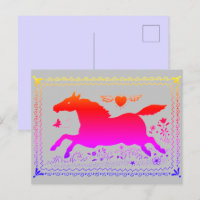 ART FOLK PRIMITIF EXÉCUTANT HORSE EQUINE SILHOUETT