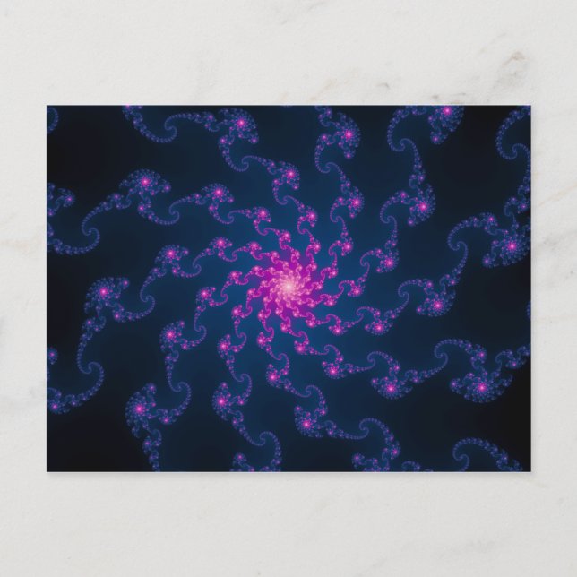 Carte Postale Art Fractal Fleur Vie (Devant)