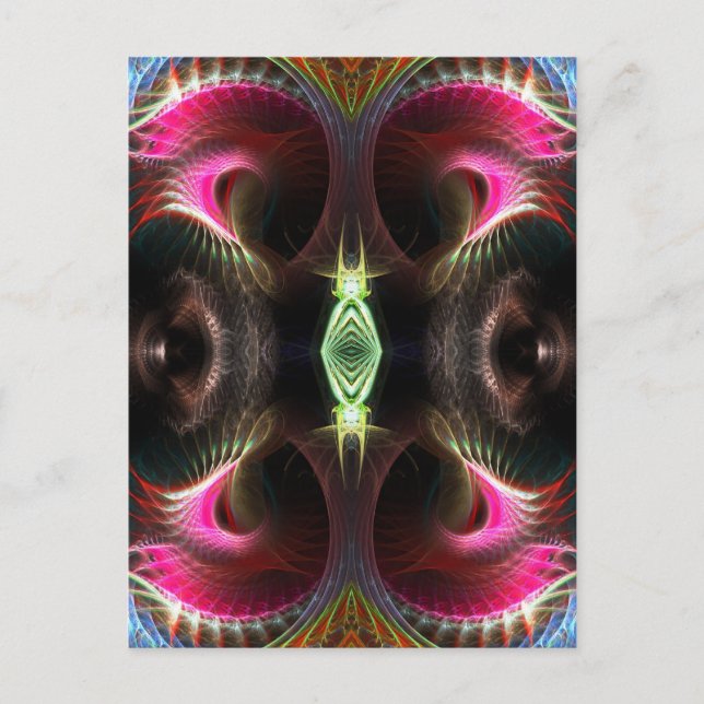 Carte postale Art Fractal Léger Intérieur (Devant)