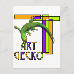 Carte Postale art gecko