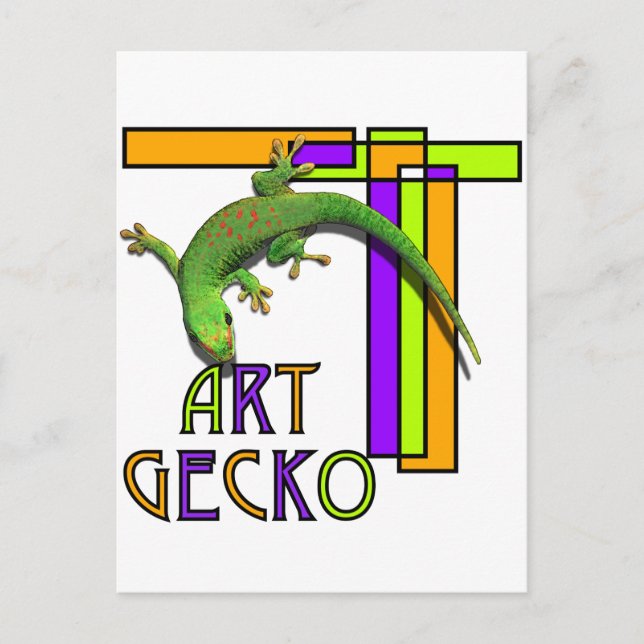 Carte Postale art gecko (Devant)