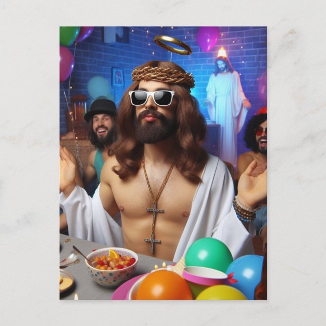 Carte Postale Art généré par l'IA drôle et idiot Joyeux Annivers (Devant)