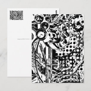 Carte Postale Art géométrique noir et blanc 20