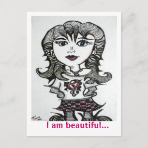 Carte Postale Art: Goth Chick