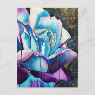 Carte Postale Art gothique Rose bleu
