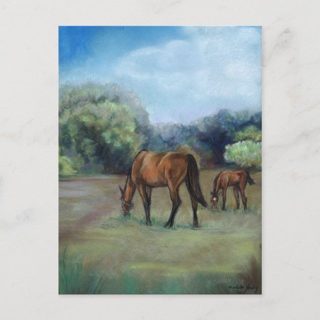 Carte postale Art "Horse Pasture" (Devant)