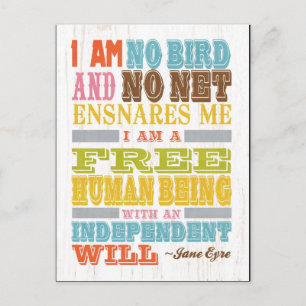 Carte Postale Art Inspirationnel - Jane Eyre