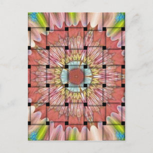 Carte Postale Art inspiré par l'Afrique Imprimé- Design géométri