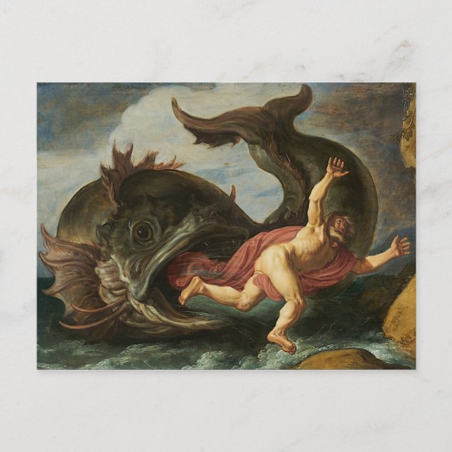 Carte postale art "Jonah and the Whale" (Devant)
