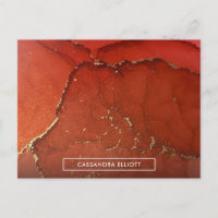 Art Liquide Abstrait d'encre d'alcool rouge et or